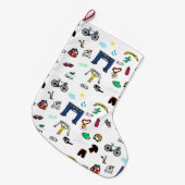 Triathlon kritzelt WeihnachtsStrumpf Großer Weihnachtsstrumpf (Vorderansicht (hängend))