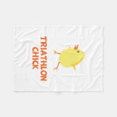 Triathlon-Küken Fleecedecke (Vorderseite (Horizontal))