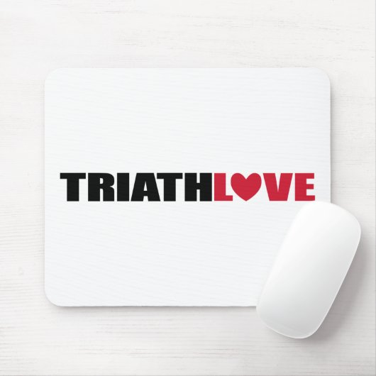 Triathlon-Liebe für Schwimmer, Radfahrer und Läufe Mousepad (Mit Mouse)