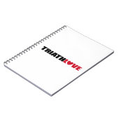 Triathlon-Liebe für Schwimmer, Radfahrer und Läufe Notizblock (Linke Seite)