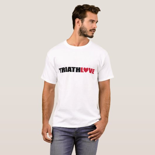 Triathlon-Liebe für Schwimmer, Radfahrer und Läufe T-Shirt (Vorne ganz)