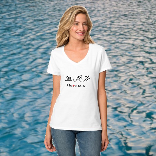Triathlon-Liebe für Tri-Piktogramme T-Shirt