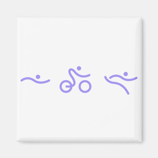 Triathlon-lila Logo Magnet (Vorne)