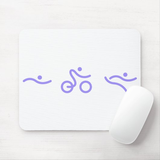 Triathlon-lila Logo Mousepad (Mit Mouse)