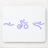 Triathlon-lila Logo Mousepad (Vorne)