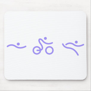 Triathlon-lila Logo Mousepad