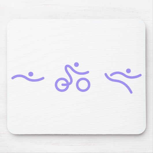 Triathlon-lila Logo Mousepad (Vorne)