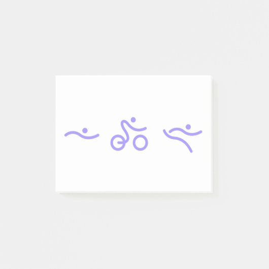 Triathlon-lila Logo Post-it Klebezettel (Vorderseite)
