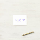 Triathlon-lila Logo Post-it Klebezettel (Auf Schreibtisch)