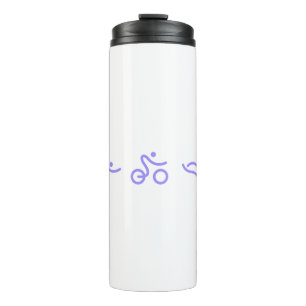 Triathlon-lila Logo Thermosbecher