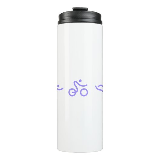 Triathlon-lila Logo Thermosbecher (Vorderseite)