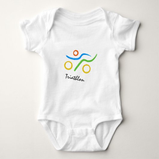 Triathlon-Logo Baby Strampler (Vorderseite)
