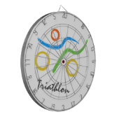 Triathlon-Logo Dartscheibe (Vorderseite Links)