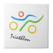 Triathlon-Logo Fliese (Vorderseite)