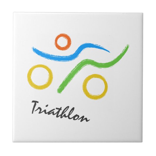 Triathlon-Logo Fliese (Vorderseite)