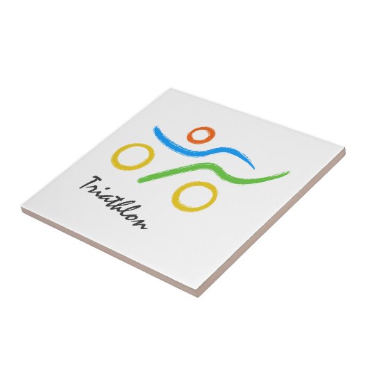 Triathlon-Logo Fliese (Seite)