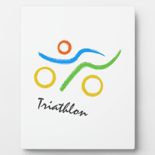 Triathlon-Logo Fotoplatte