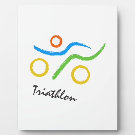 Triathlon-Logo Fotoplatte (Vorderseite)
