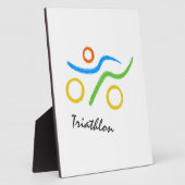 Triathlon-Logo Fotoplatte (Seite)