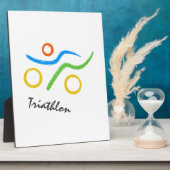 Triathlon-Logo Fotoplatte (Seite)