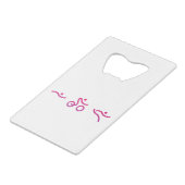 Triathlon-Logo Geldbeutel Flaschenöffner (Vorderseite Schrägansicht)