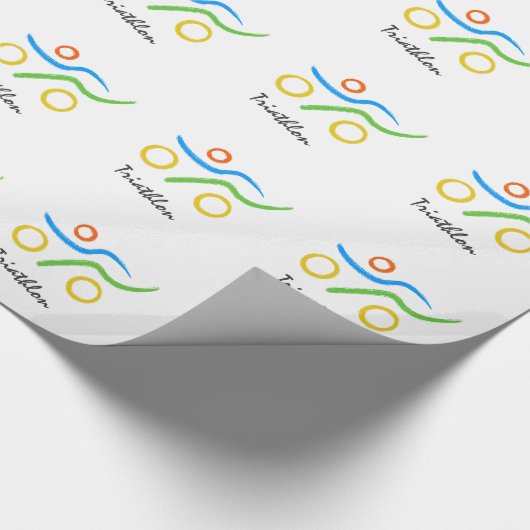 Triathlon-Logo Geschenkpapier (Ecke)