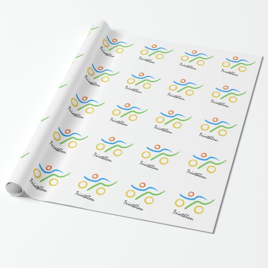 Triathlon-Logo Geschenkpapier (Ungerollt)