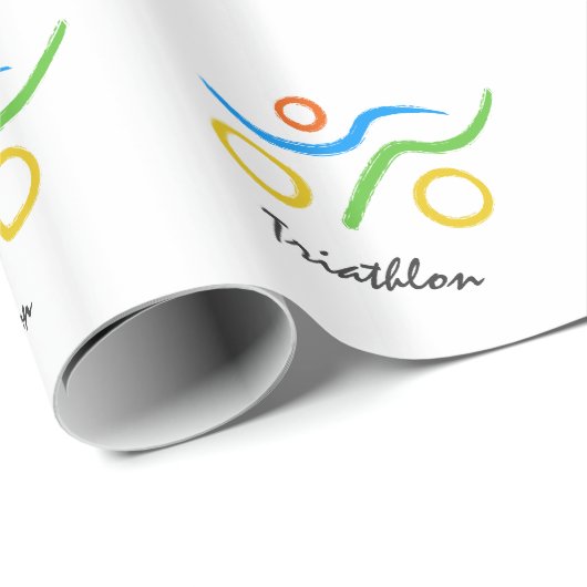 Triathlon-Logo Geschenkpapier (Rolleneckpunkt)
