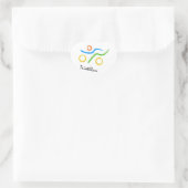 Triathlon-Logo Herz-Aufkleber (Tasche)