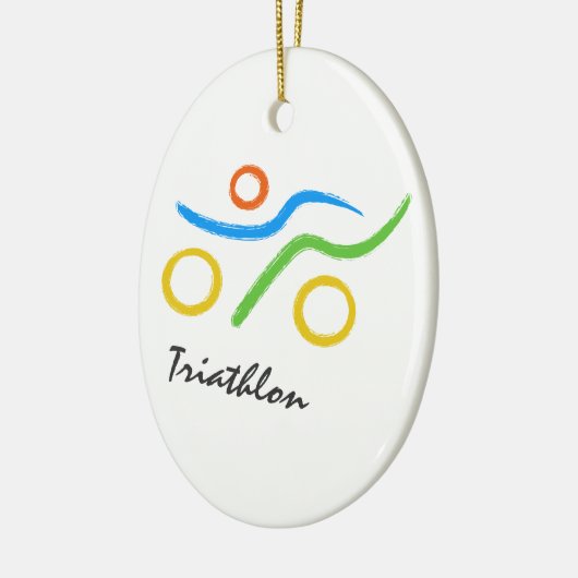 Triathlon-Logo Keramikornament (Links)