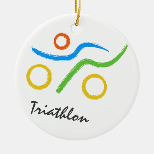 Triathlon-Logo Keramikornament (Vorne)