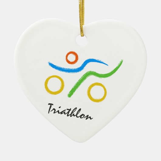Triathlon-Logo Keramikornament (Vorne)