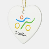 Triathlon-Logo Keramikornament (Links)