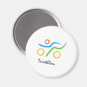 Triathlon-Logo Magnet (Vorderseite/Rückseite)