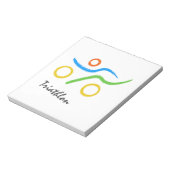 Triathlon-Logo Notizblock (Rotiert)