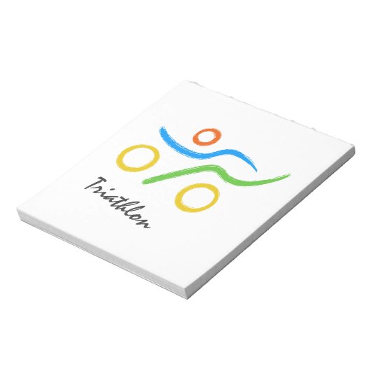 Triathlon-Logo Notizblock (Rotiert)