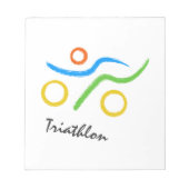 Triathlon-Logo Notizblock (Vorderseite)
