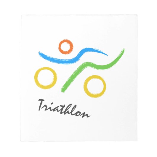 Triathlon-Logo Notizblock (Vorderseite)