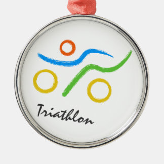 Triathlon-Logo Ornament Aus Metall