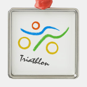 Triathlon-Logo Ornament Aus Metall