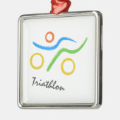 Triathlon-Logo Ornament Aus Metall (Links)