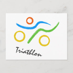 Triathlon-Logo Postkarte