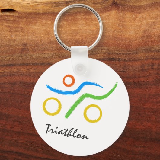 Triathlon-Logo Schlüsselanhänger (Vorderseite)