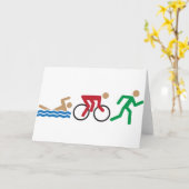 Triathlon Logo Symbole in Farbe Karte (Gelbe Blume)