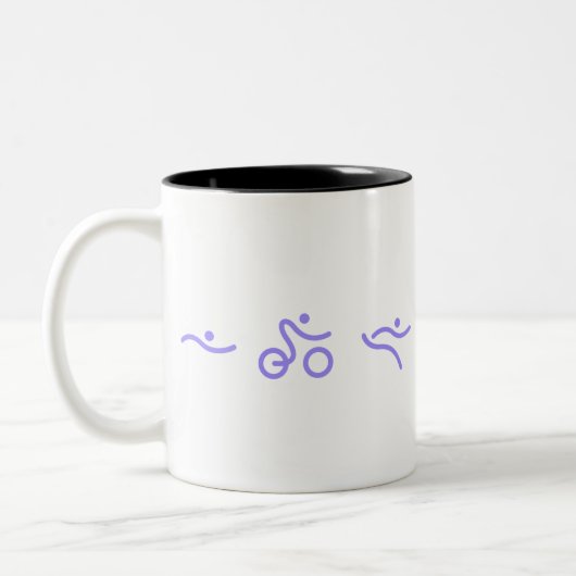Triathlon-Logo Zweifarbige Tasse (Links)
