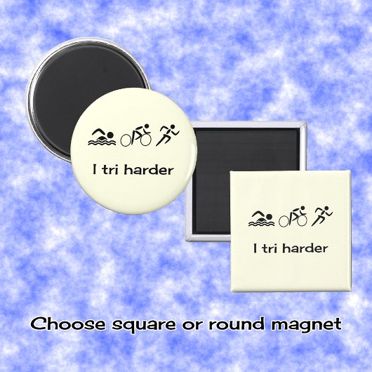 Triathlon lustige Piktogrammunterschrift Magnet