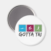 Triathlon Magnet (Vorderseite/Rückseite)