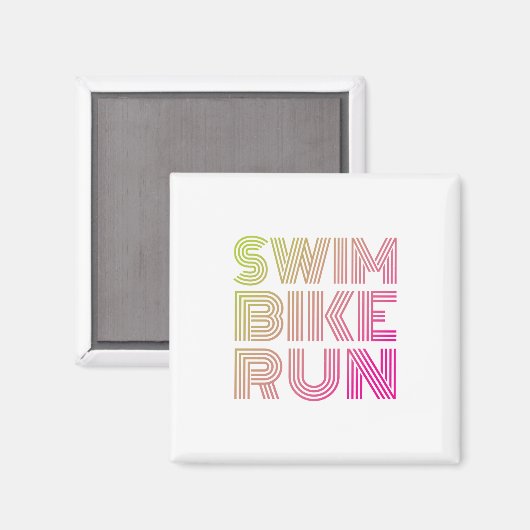 Triathlon Magnet (Vorderseite/Rückseite)