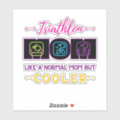 Triathlon mam wie ein normales Mam, aber cooler Aufkleber (Blatt)