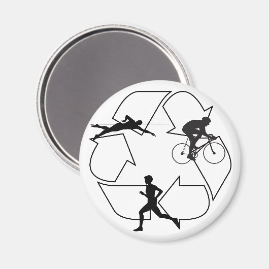 Triathlon Man Magnet (Vorderseite/Rückseite)